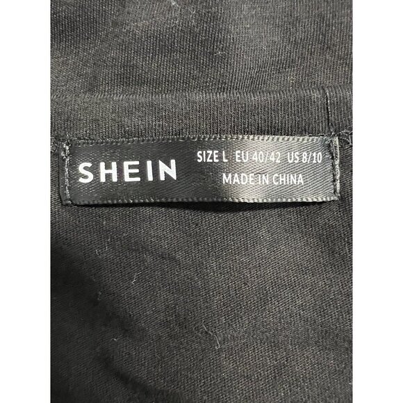 Shein Womens I Had Anxiety Top~Size Large~Black Graphic Tee Funny Style L7 15 - Picture 7 of 8